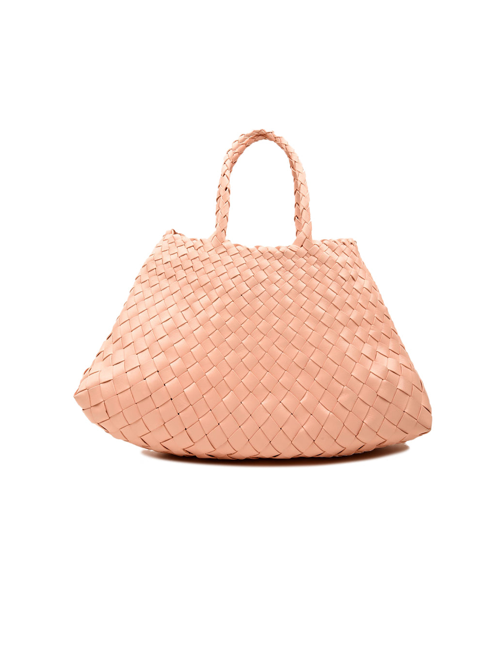 Borsa Dragon Diffusion Santa Croce Rosa in pelle intrecciata